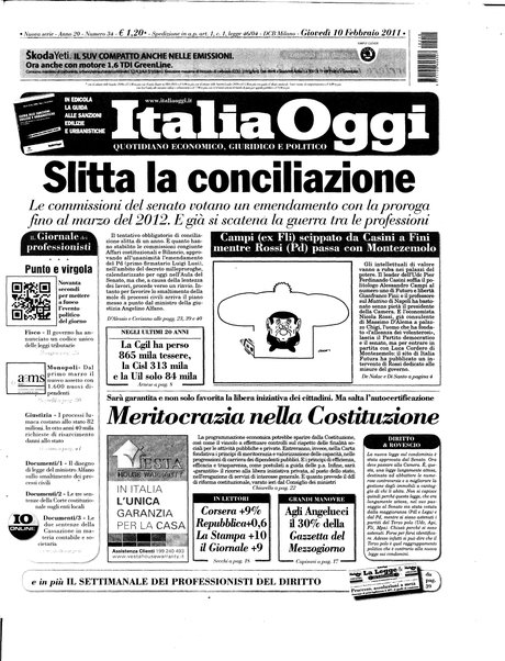 Italia oggi : quotidiano di economia finanza e politica